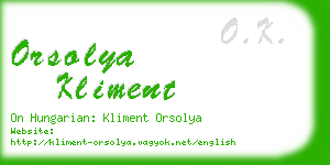 orsolya kliment business card